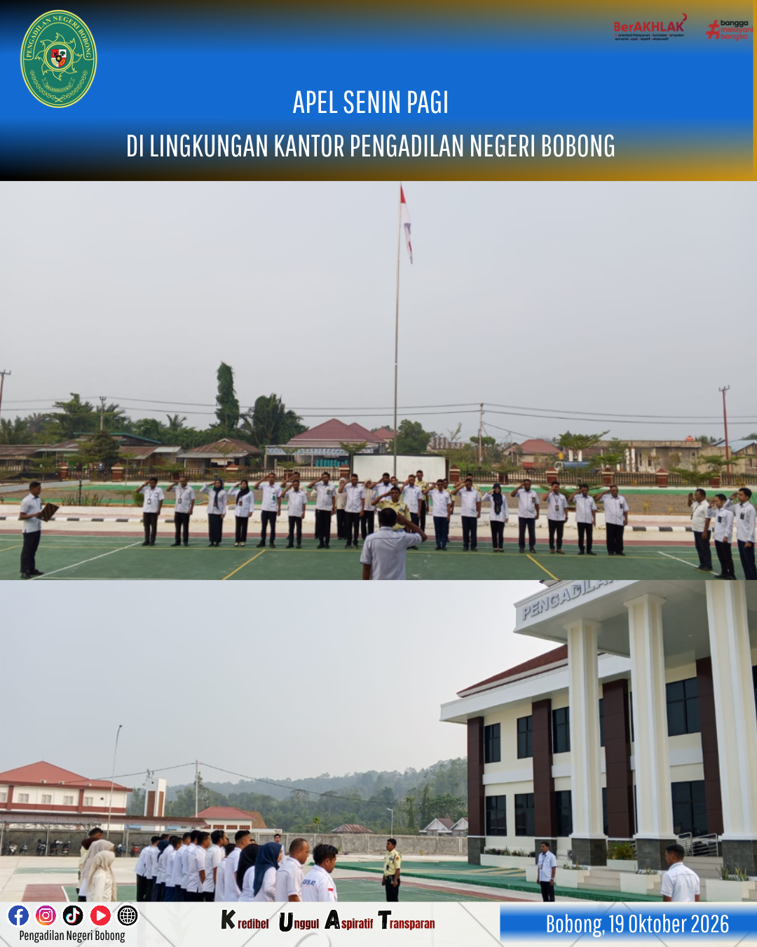 Pengadilan Negeri Bobong Gelar Apel Senin Pagi guna Tingkatkan Kedisiplinan dan Kinerja
